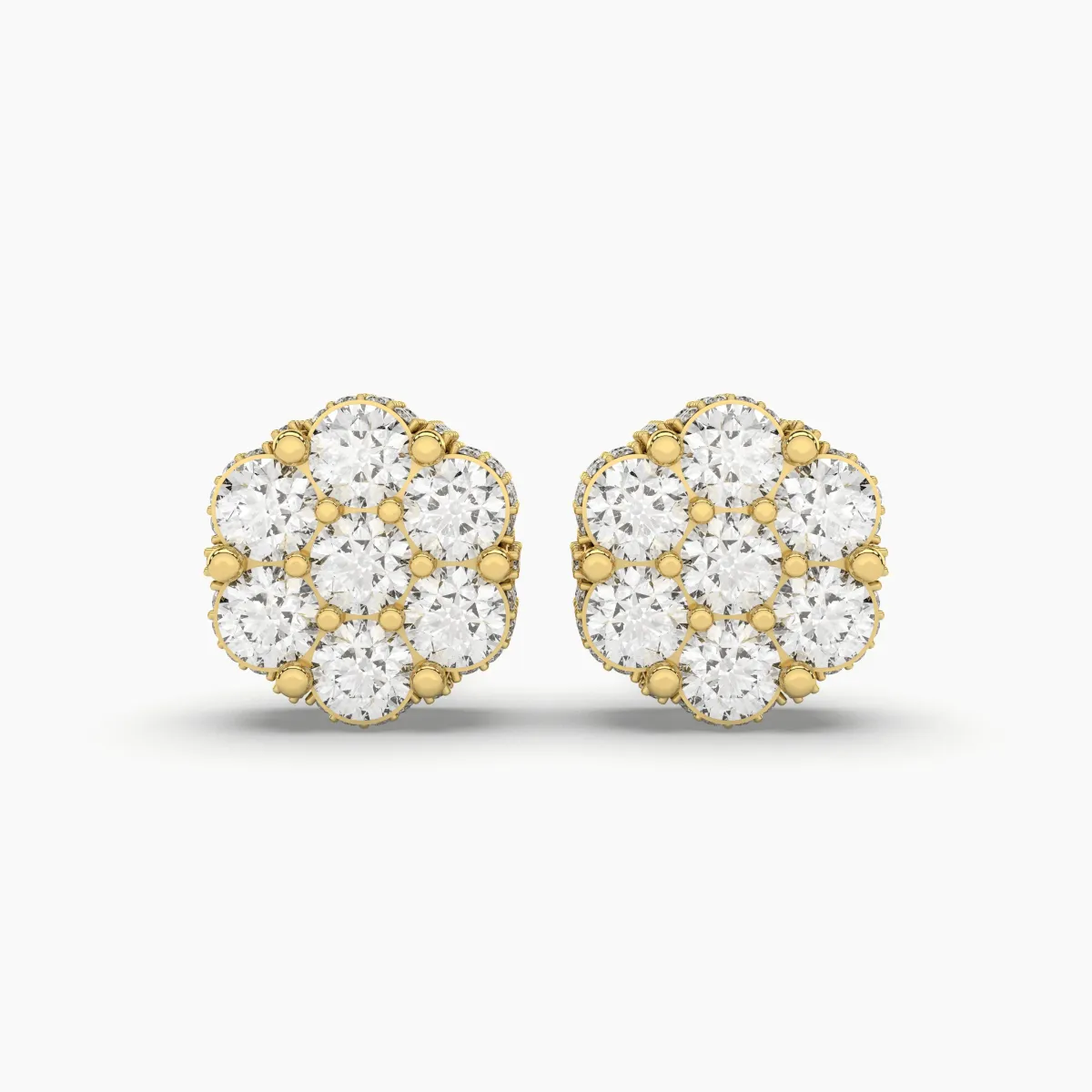Classic Stud Natural Diamond Earrings For Unisex