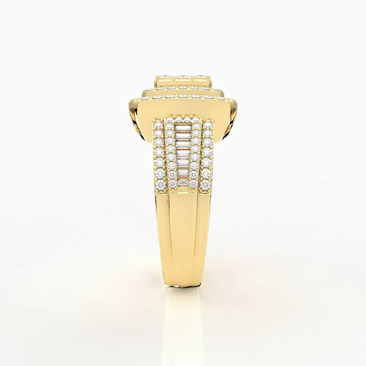 Cushion Double Halo Cluster Natural Diamond Ring