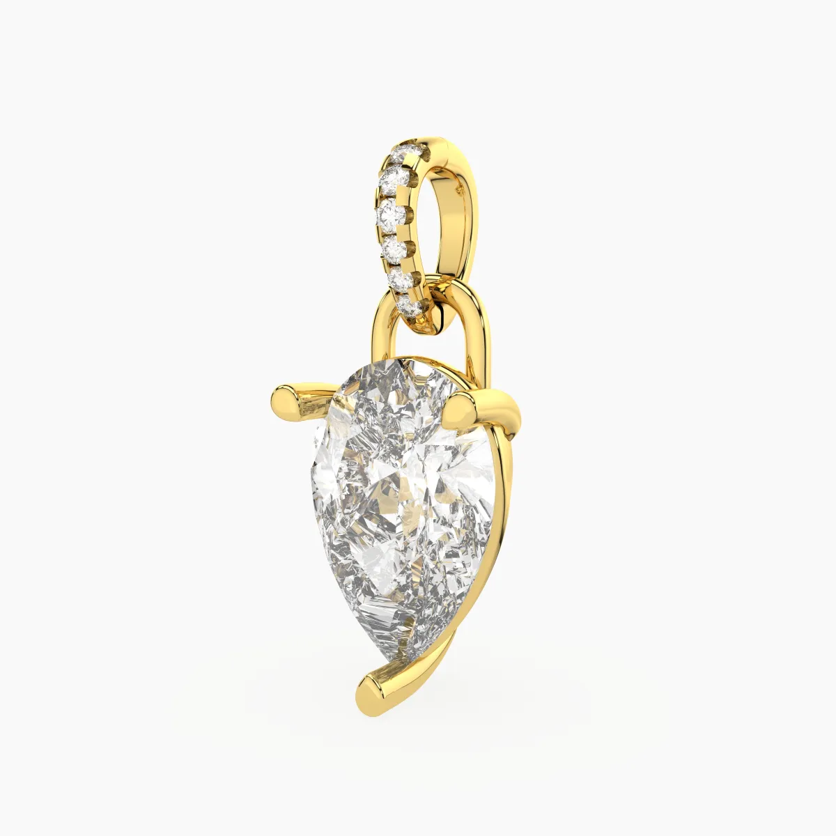 Pear Shaped Lab Grown Diamond Pendant