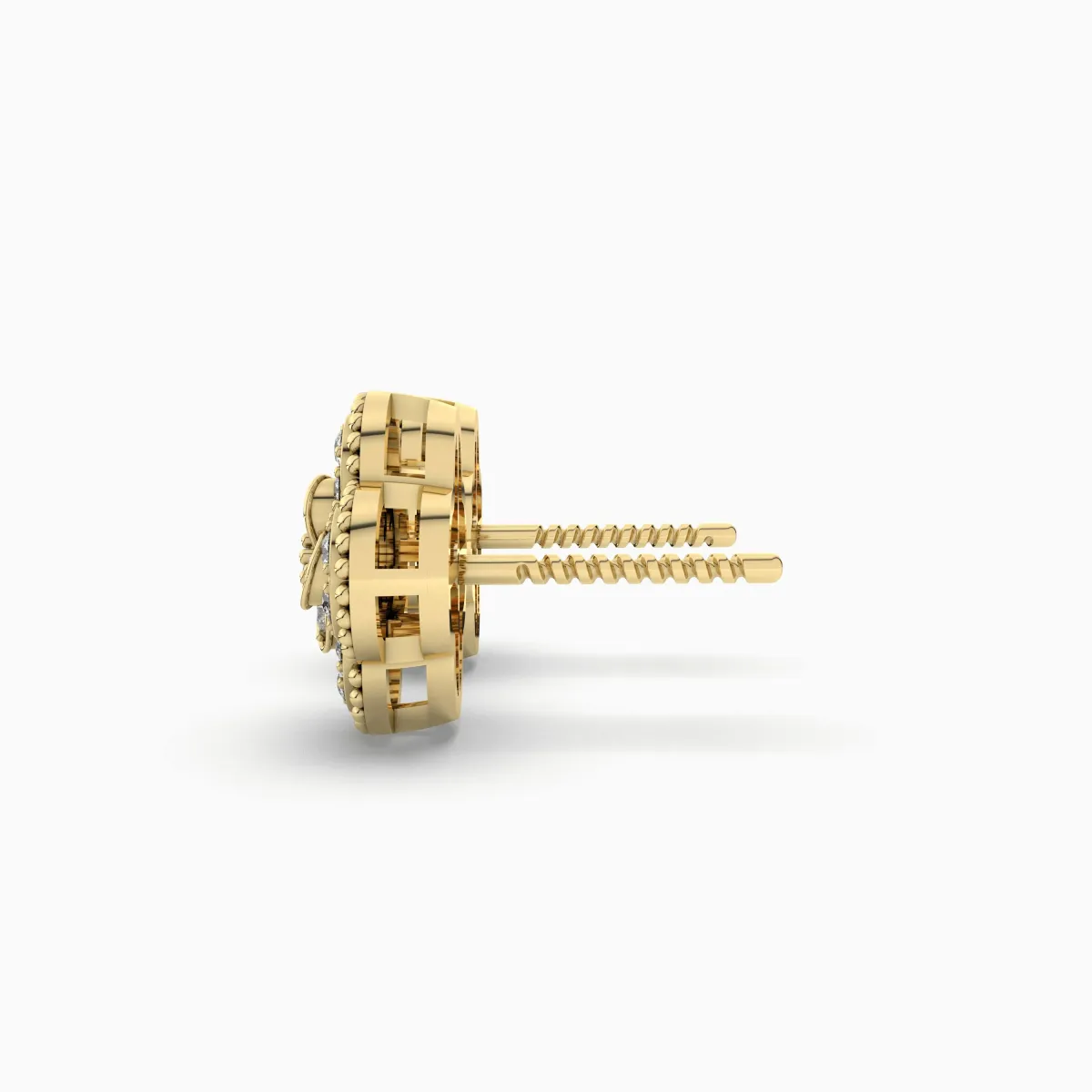 Dazzling Round Natural Diamond 0.16 CT Stud Earrings For Womens