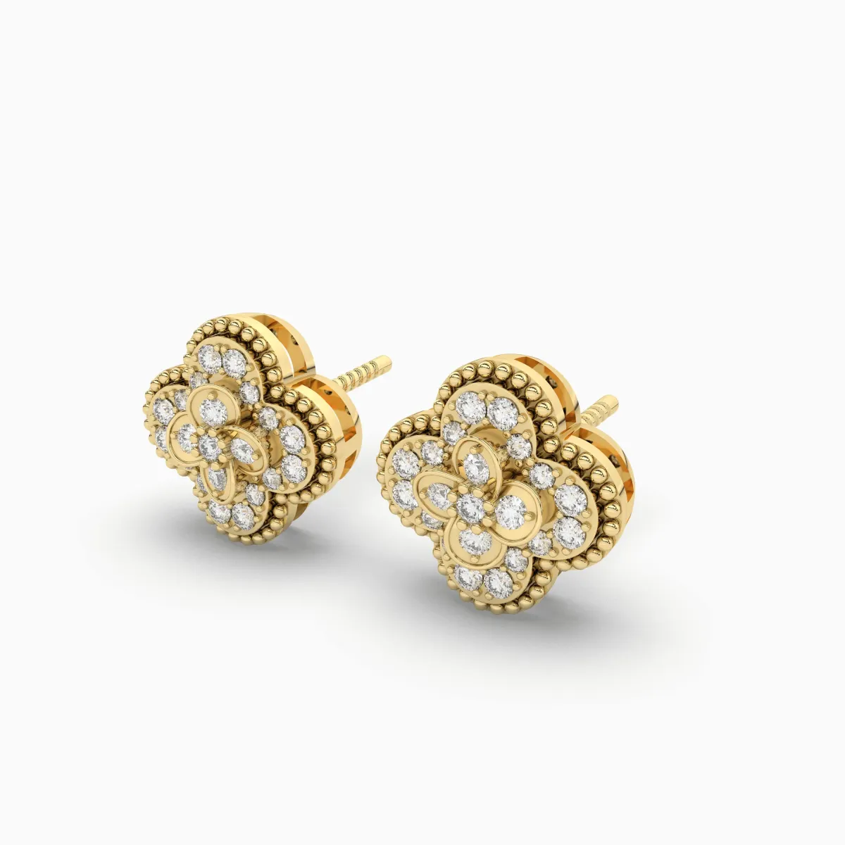 Dazzling Round Natural Diamond 0.16 CT Stud Earrings For Womens