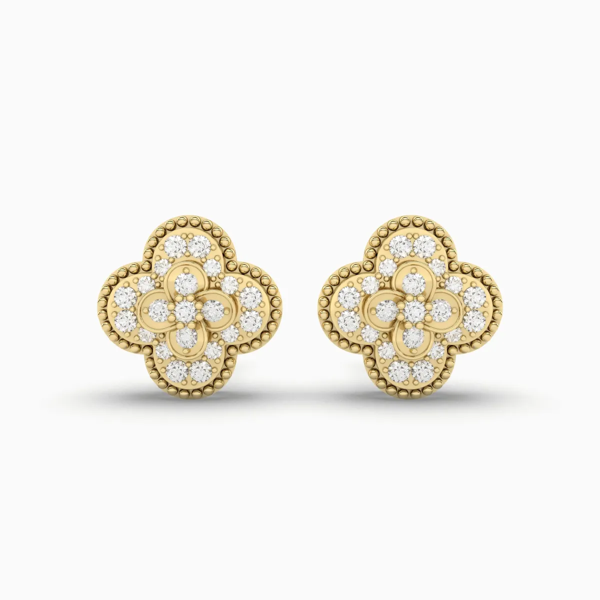 Dazzling Round Natural Diamond 0.16 CT Stud Earrings For Womens