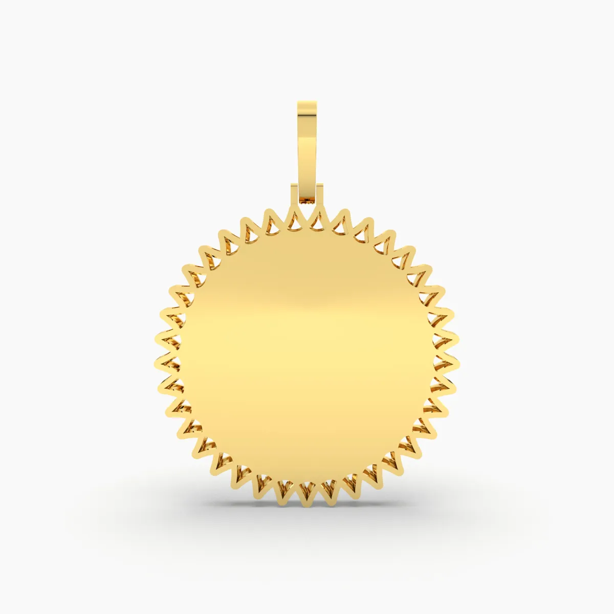 Natural Round Diamond Memory Pendant For Mens