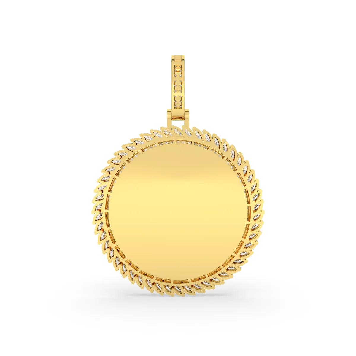 Lab Grown Diamond Personalized Picture Memory Pendant