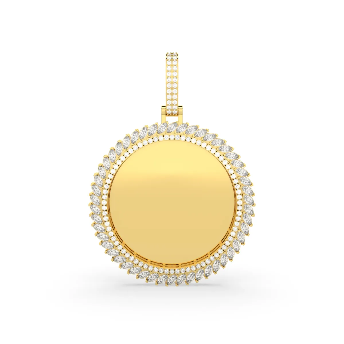 Lab Grown Diamond Personalized Picture Memory Pendant