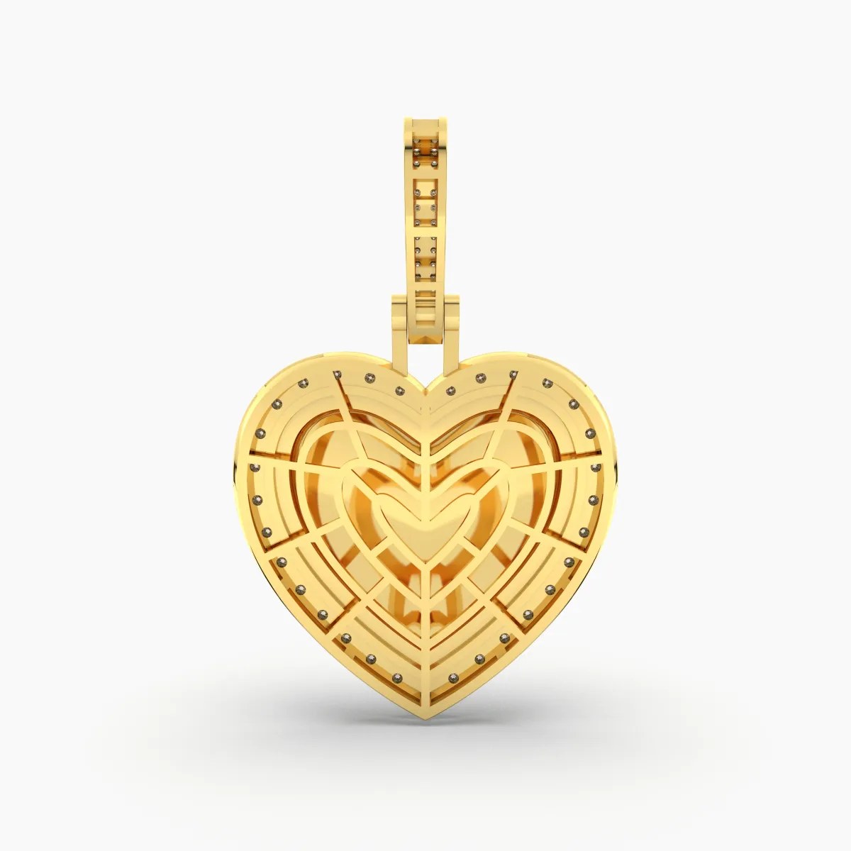 Featuring Natural Round Diamonds Pave Heart Pendant