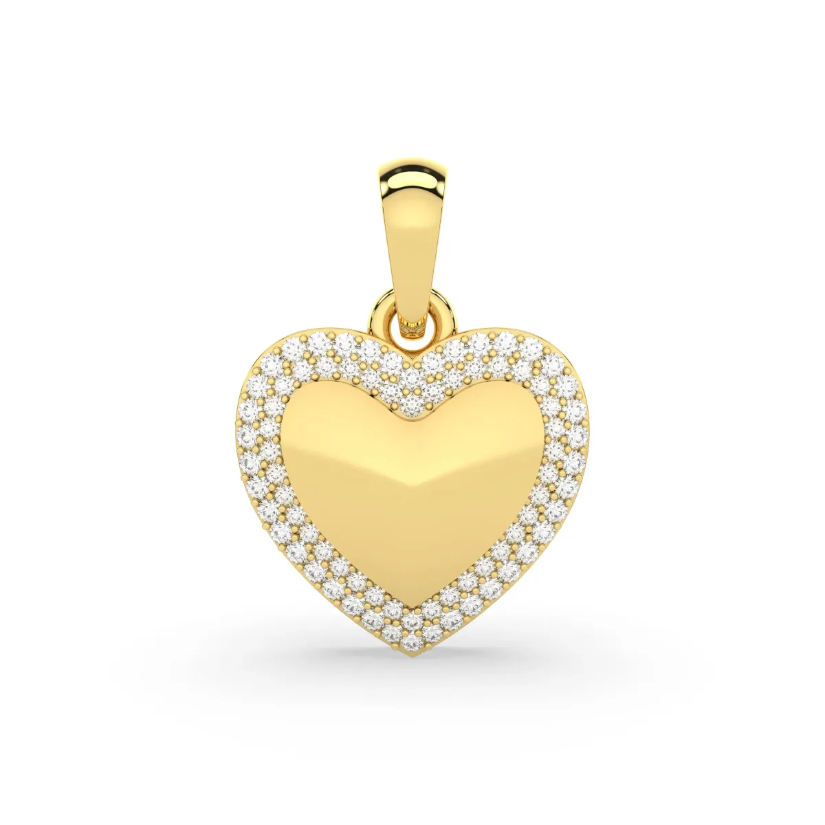 Featuring Natural Round Diamonds Pave Heart Pendant