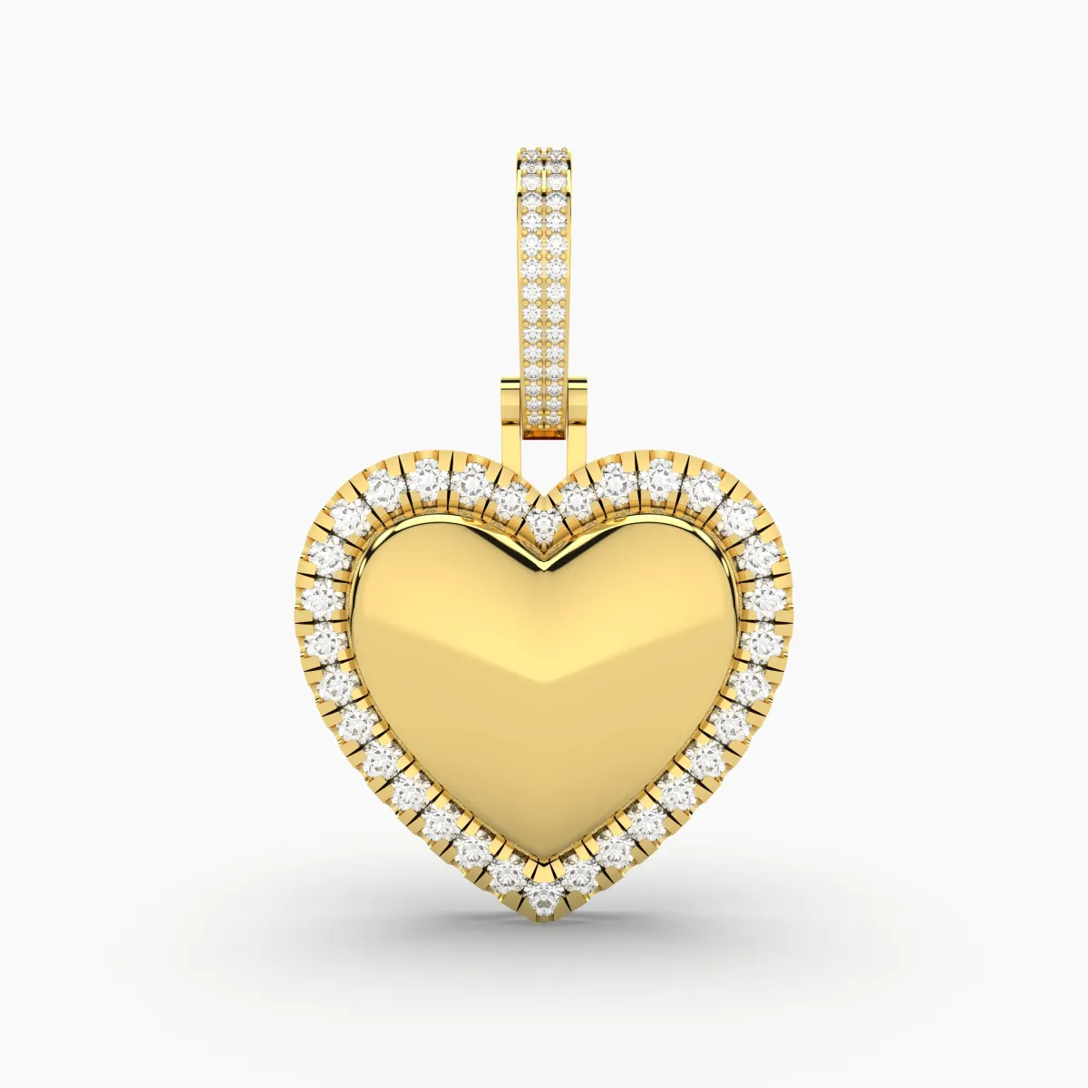 Featuring Natural Round Diamonds Pave Heart Pendant