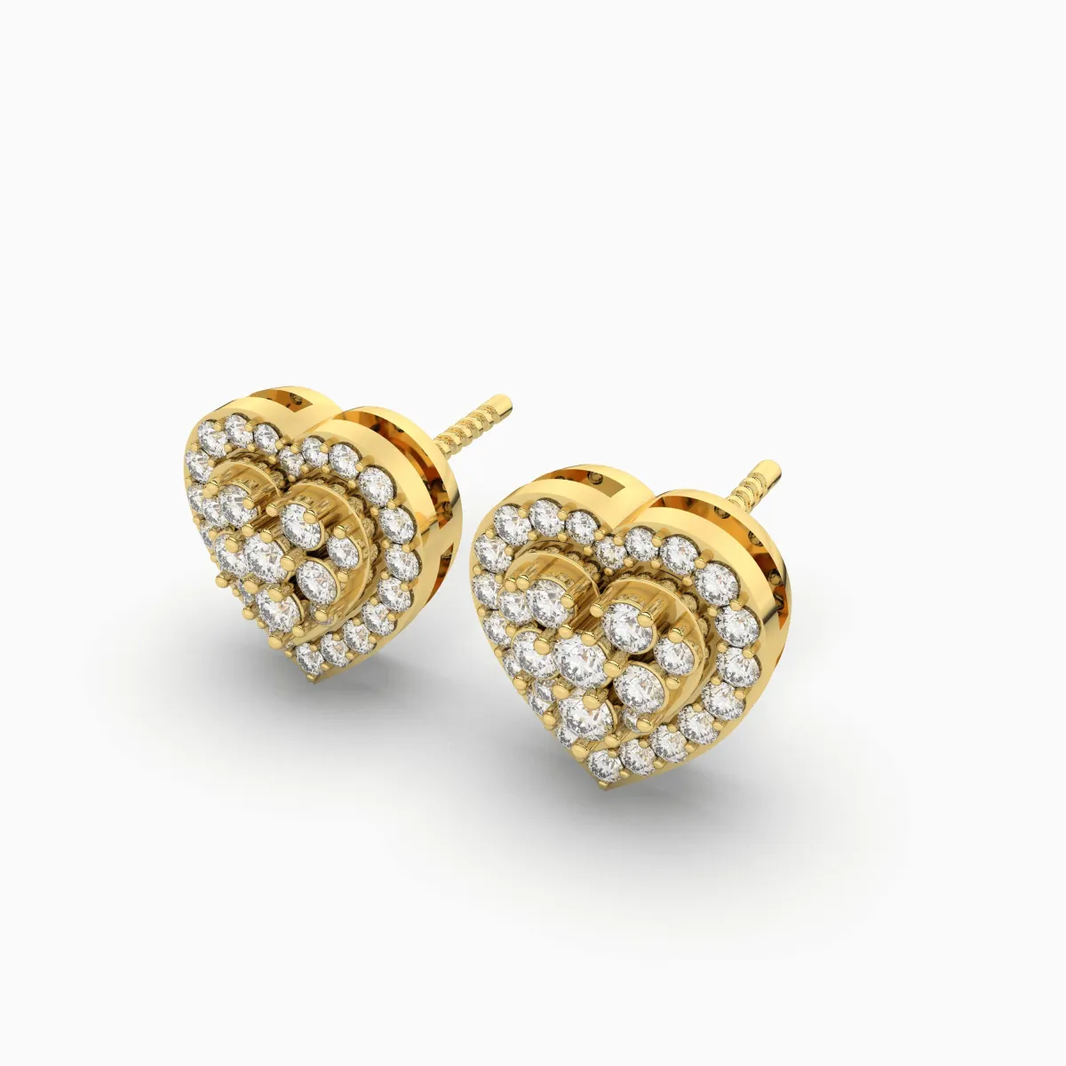 The Fiducia Heart Stud Earrings