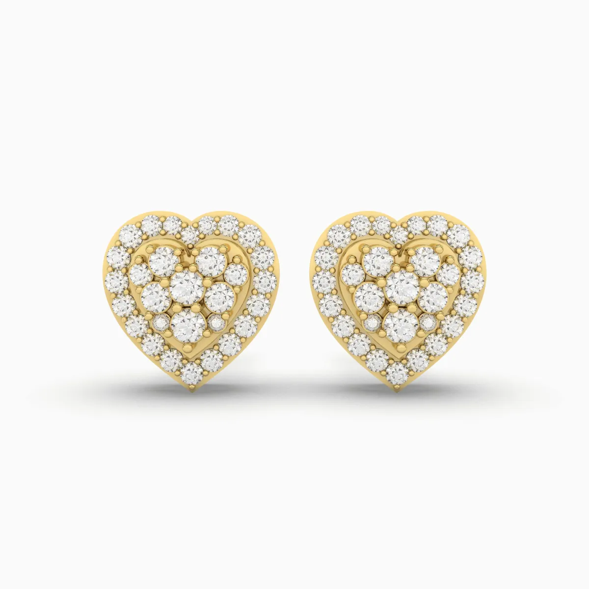 The Fiducia Heart Stud Earrings
