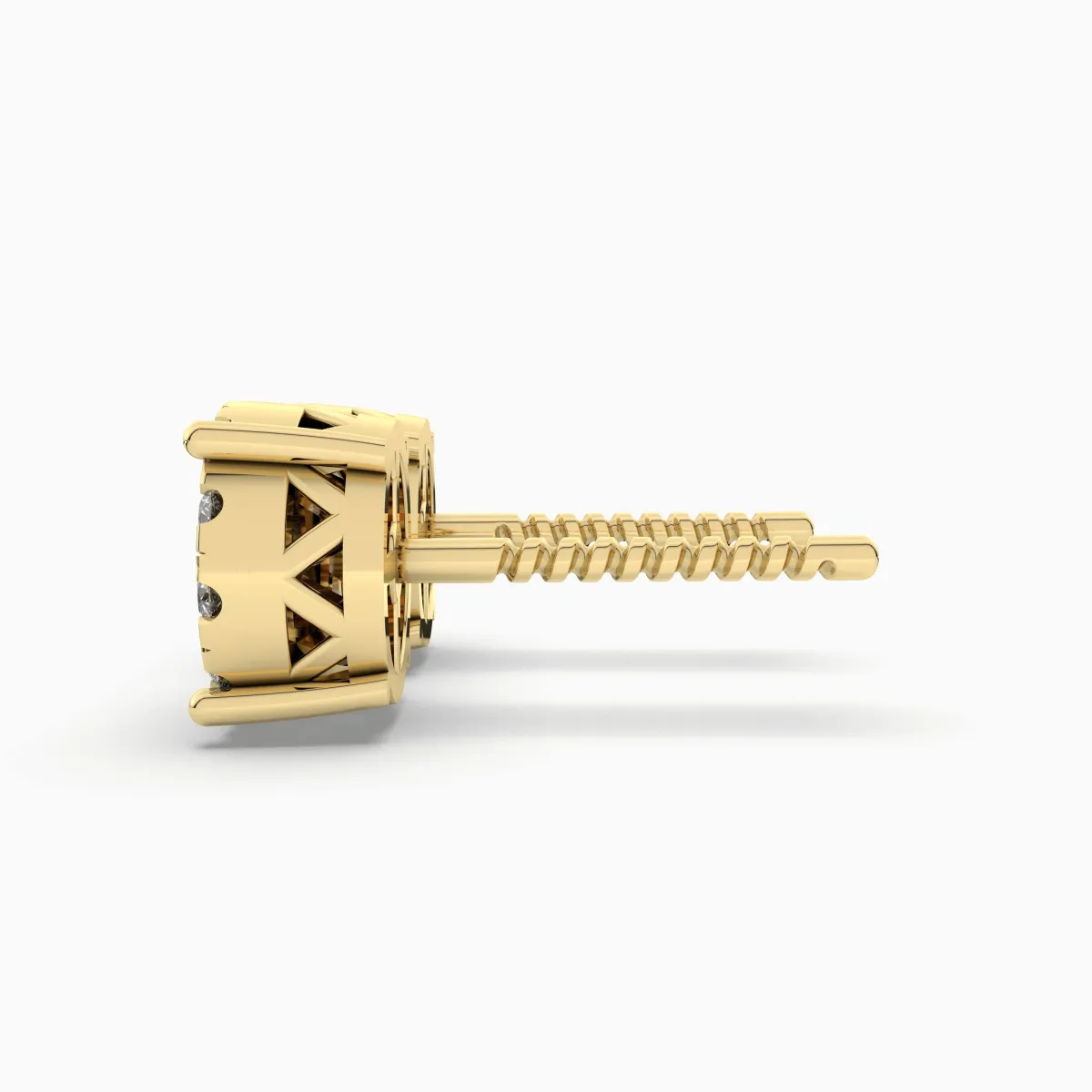 Mens Natural Diamond Ear Stud Earring