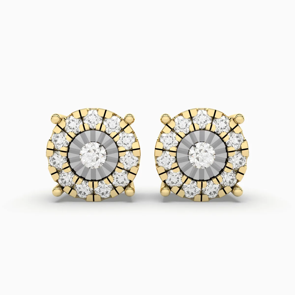 Mens Natural Diamond Ear Stud Earring