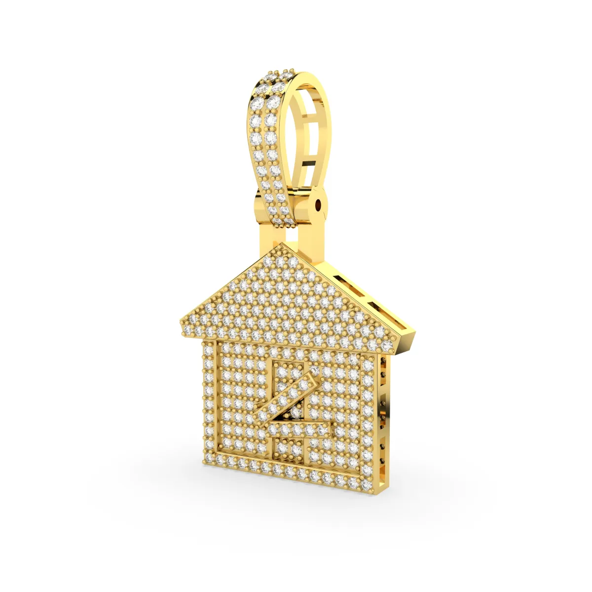 Trap House Natural Diamond Pendant