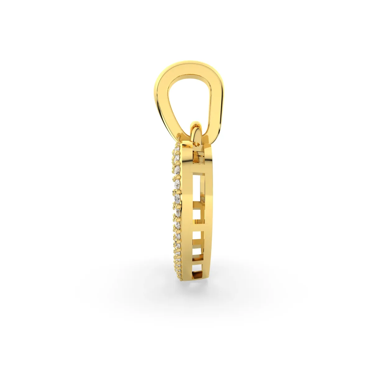 Open Heart Natural Diamond Pendant
