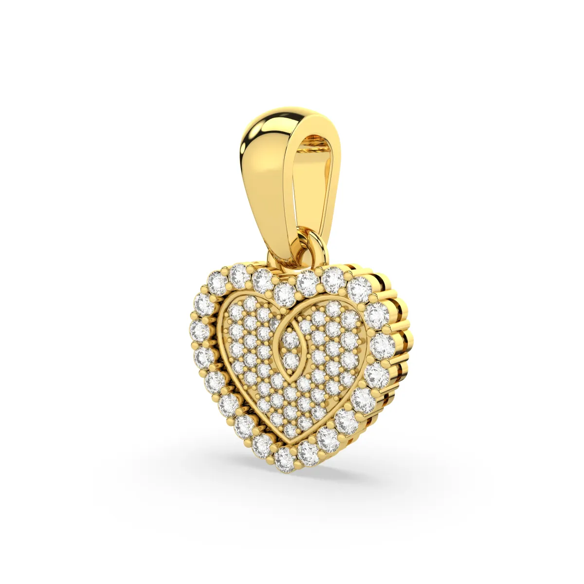 Adorable Heart Natural Diamond Pendant