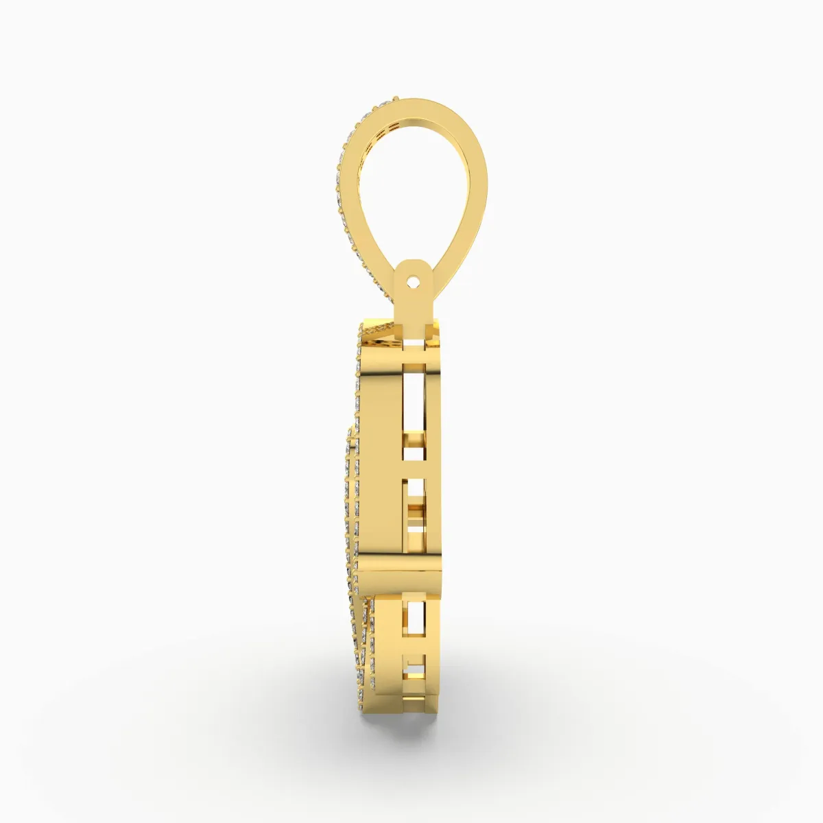 Men's Hip Hop Hamsa Hand Pendant