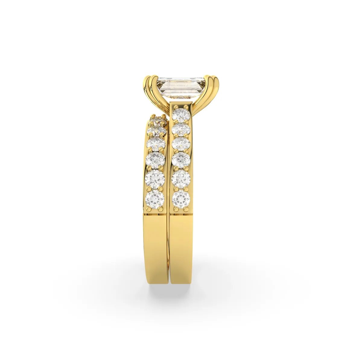 Emerald-Cut Lab-Grown Diamond Engagement Ring