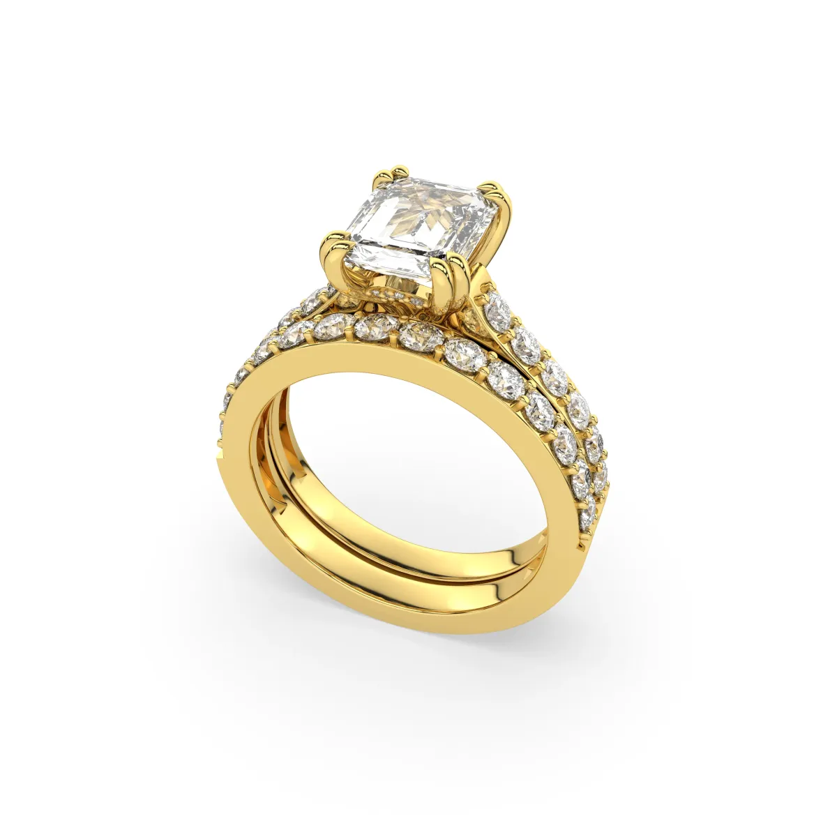 Emerald-Cut Lab-Grown Diamond Engagement Ring