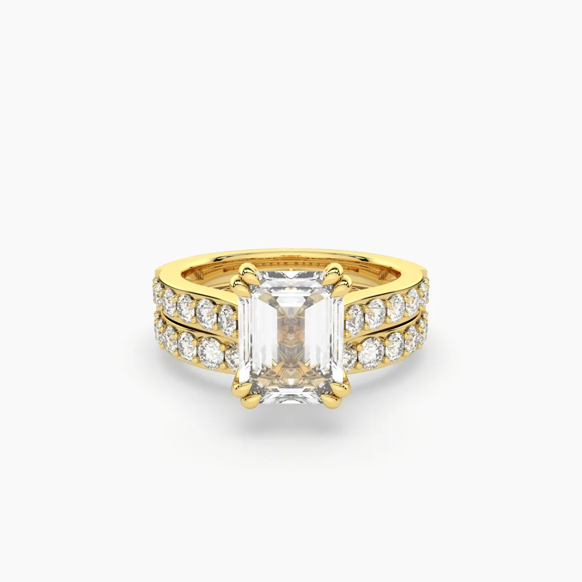 Emerald-Cut Lab-Grown Diamond Engagement Ring