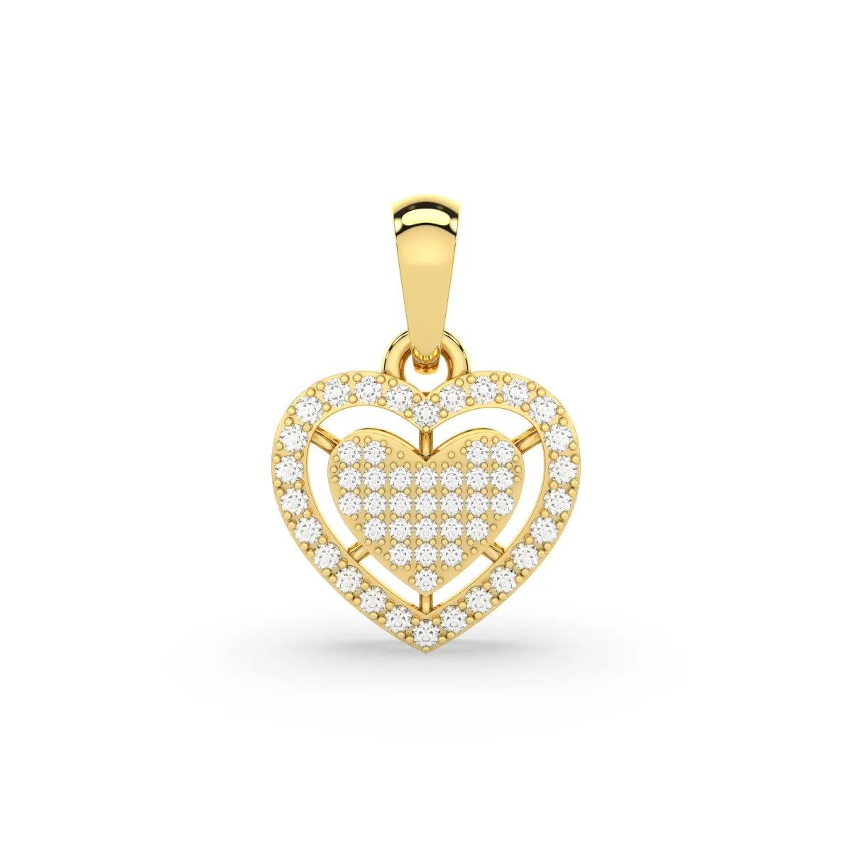 Womens Heart Charm Pendant