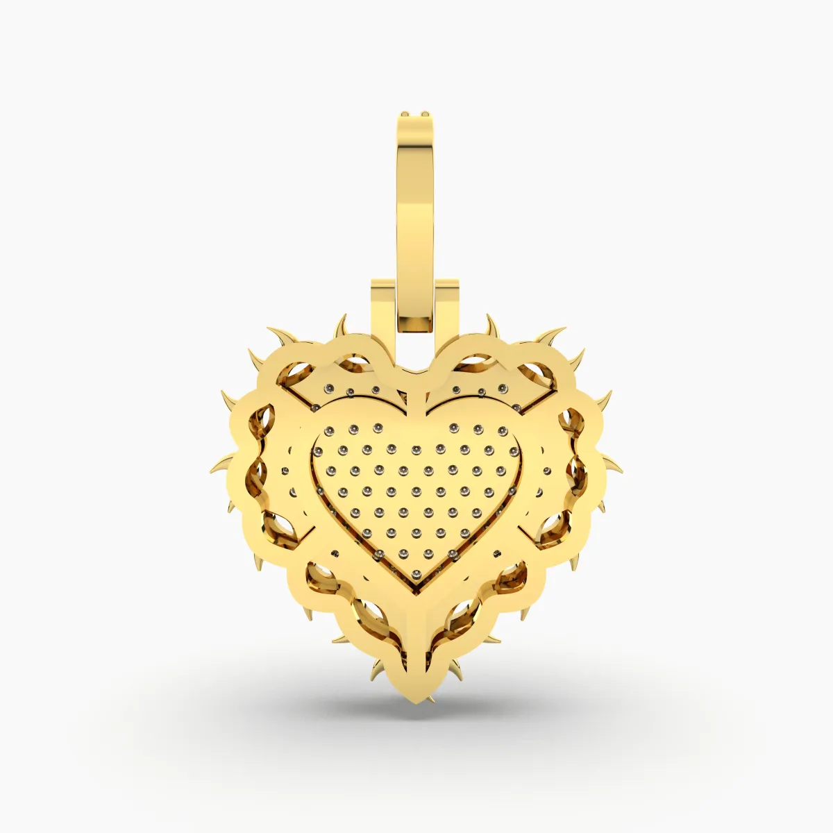 Natural Diamond Heart-Shaped Pendant