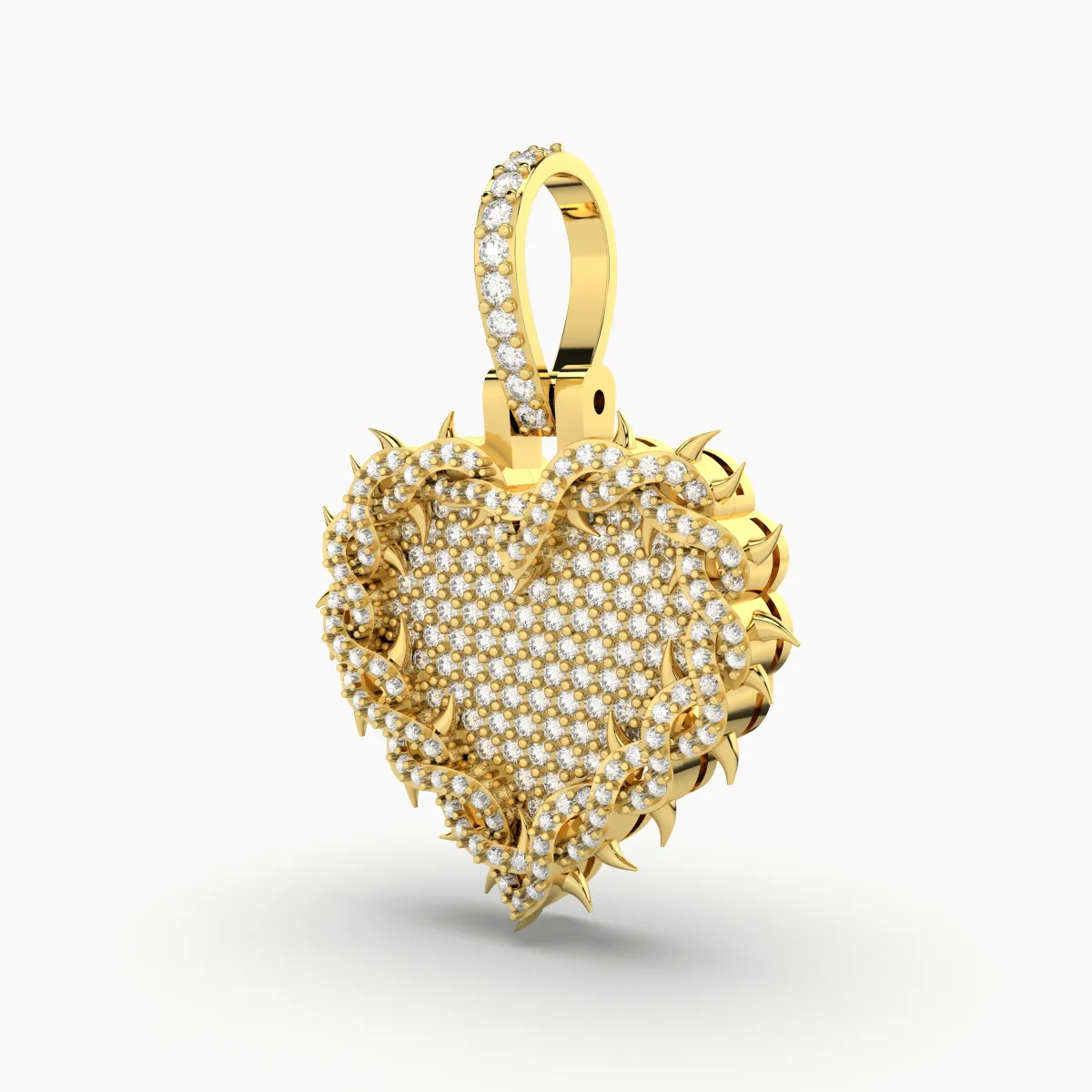 Natural Diamond Heart-Shaped Pendant