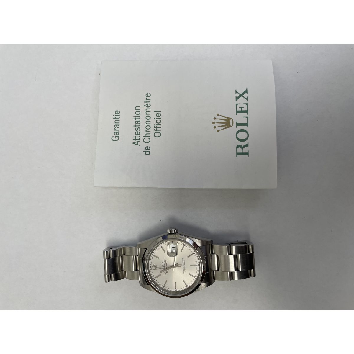 Rolex Datejust Silver Dial on Oyster Ref. 16200 Papers 2005