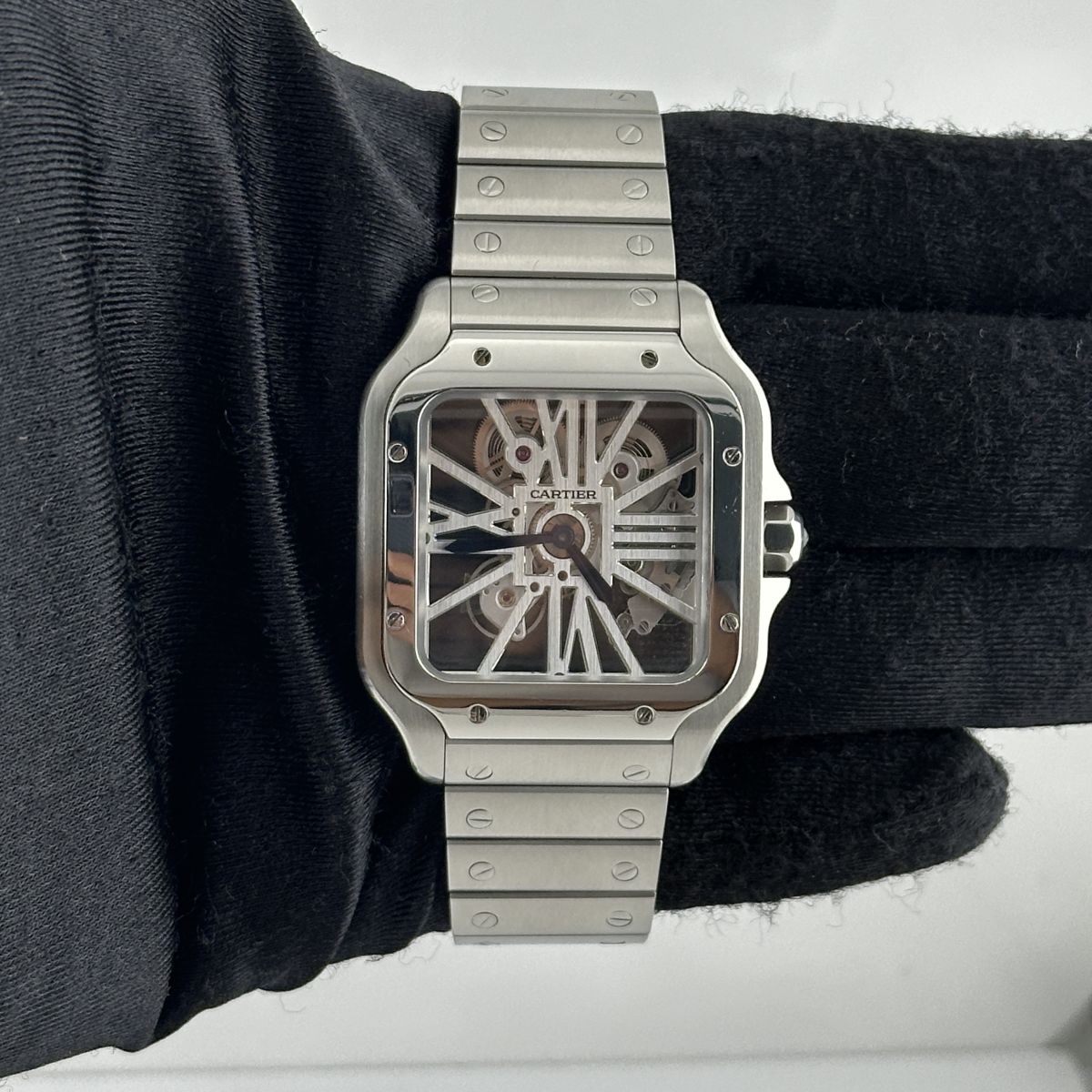 Cartier Santos Skeleton Skeleton Dial Ref. 4109 Papers Open Date