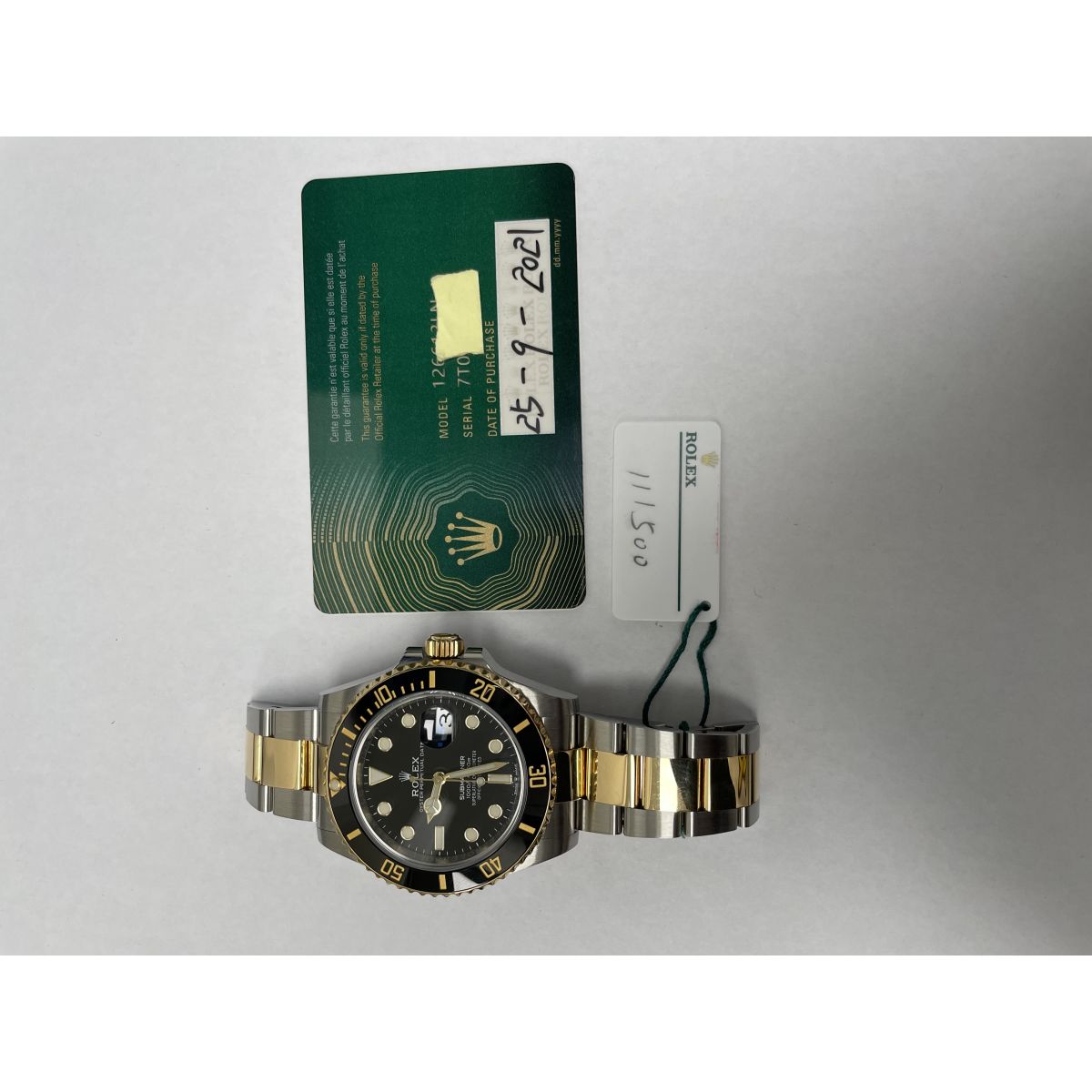 Rolex Submariner Black Dial on Oyster Ref. 126613LN Card 2021