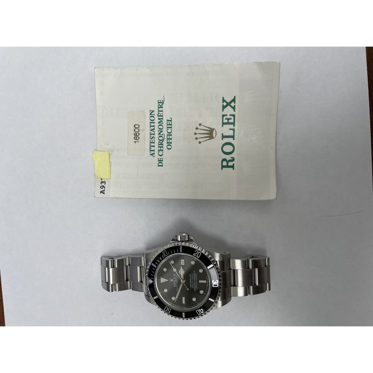 Rolex Sea-Dweller Black Dial on Oyster Ref. 16600 Papers 2000