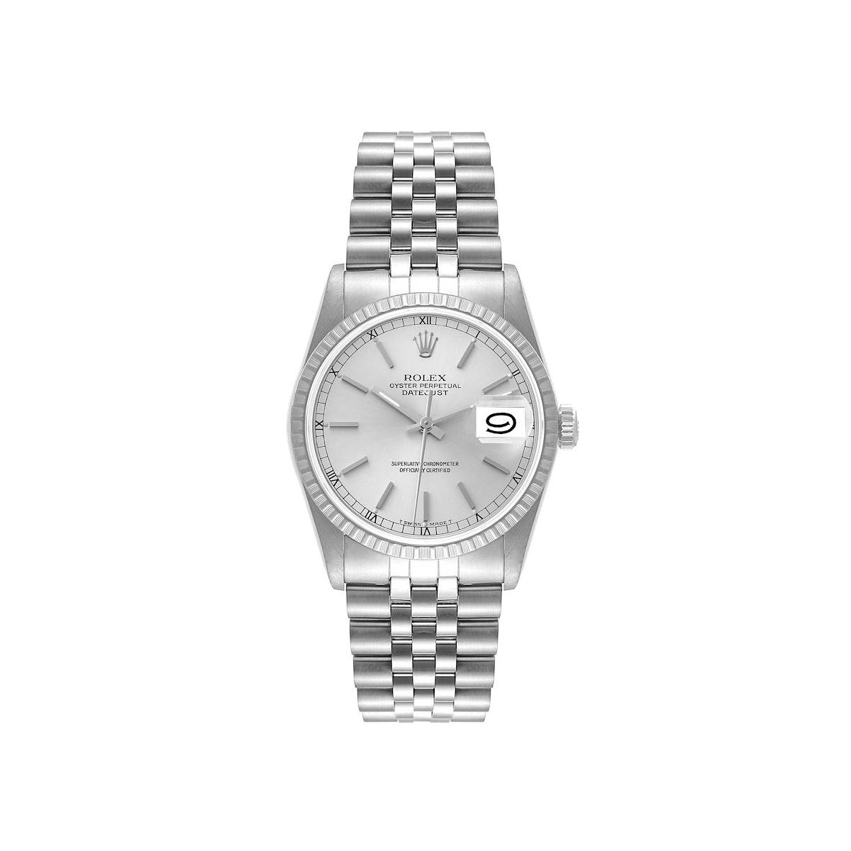 Rolex Datejust Silver Stick Dial on Jubilee Ref. 16220 1991