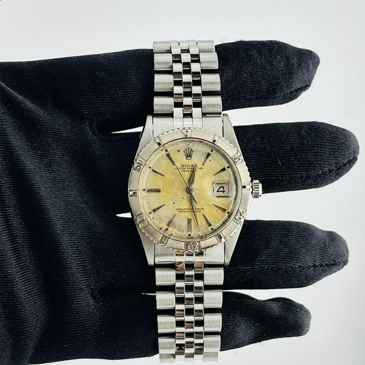 Rolex Datejust Thunderbird Silver Stick Dial on Jubilee Ref. 1625