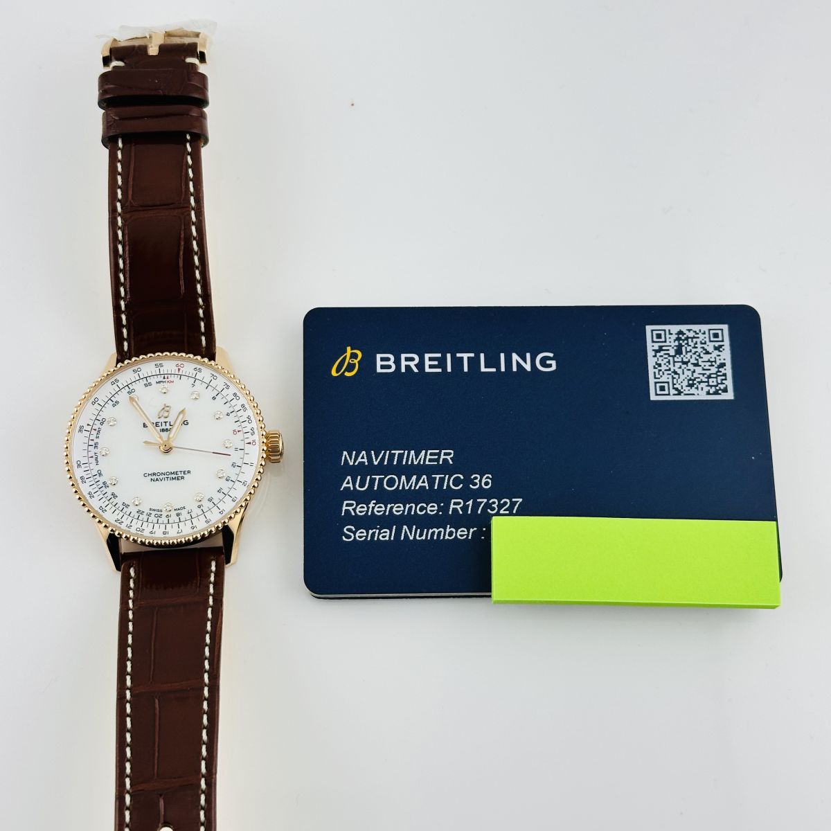 Breitling Navitimer Automatic Mop Dial on Leather Strap Ref. R17327211A1P1 Card 2025