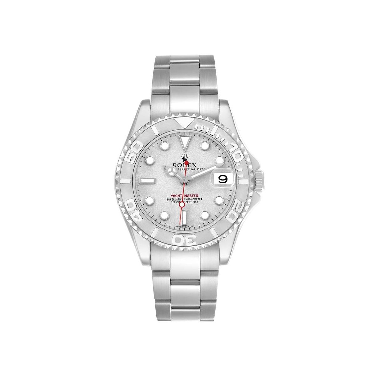 Rolex Yacht-Master Midsize Platinum Dial on Oyster Ref. 168622 Papers 1999