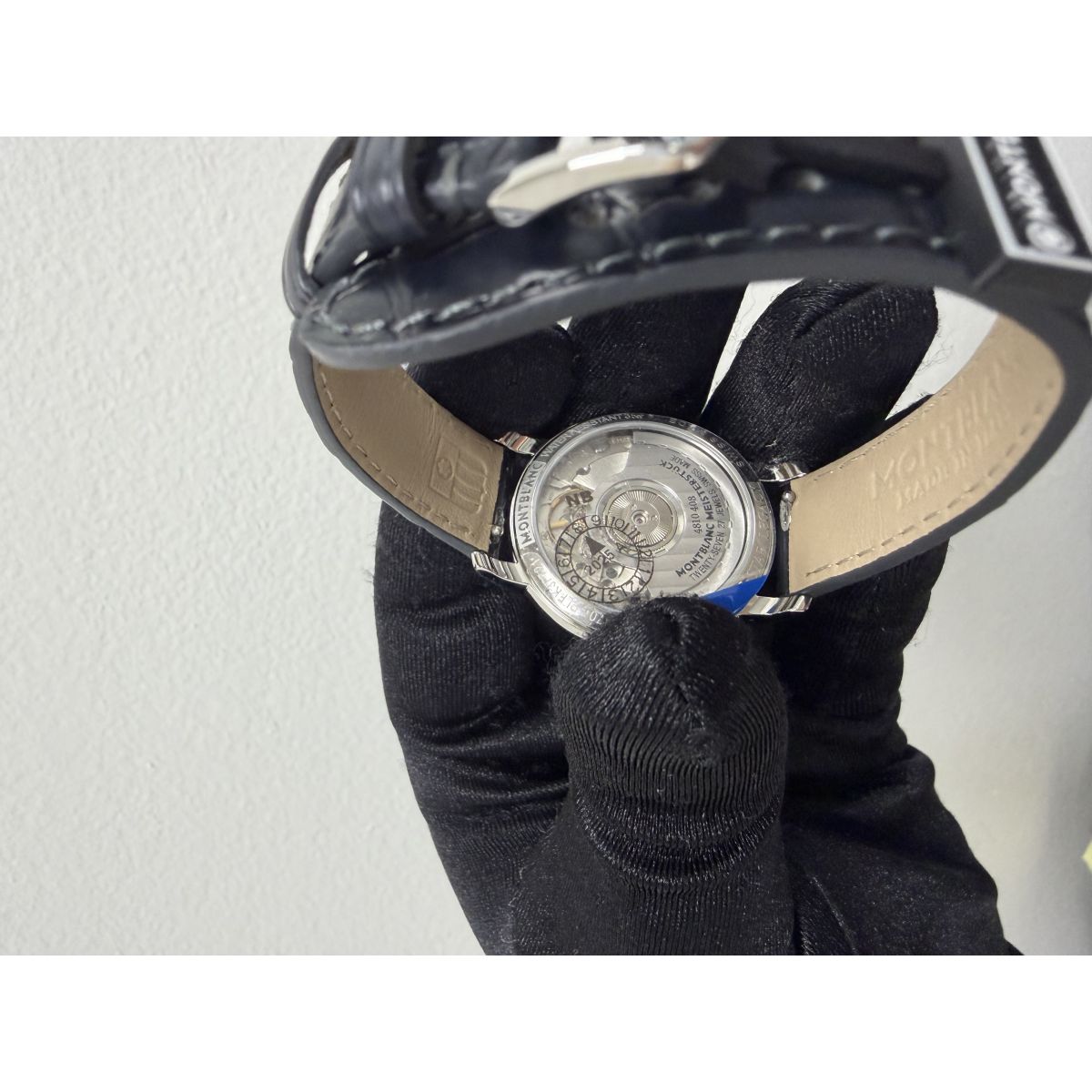 Montblanc Star Legacy Silver With Factory Diamonds Dial on Grey Leather Ref. 118534 Card Open Date
