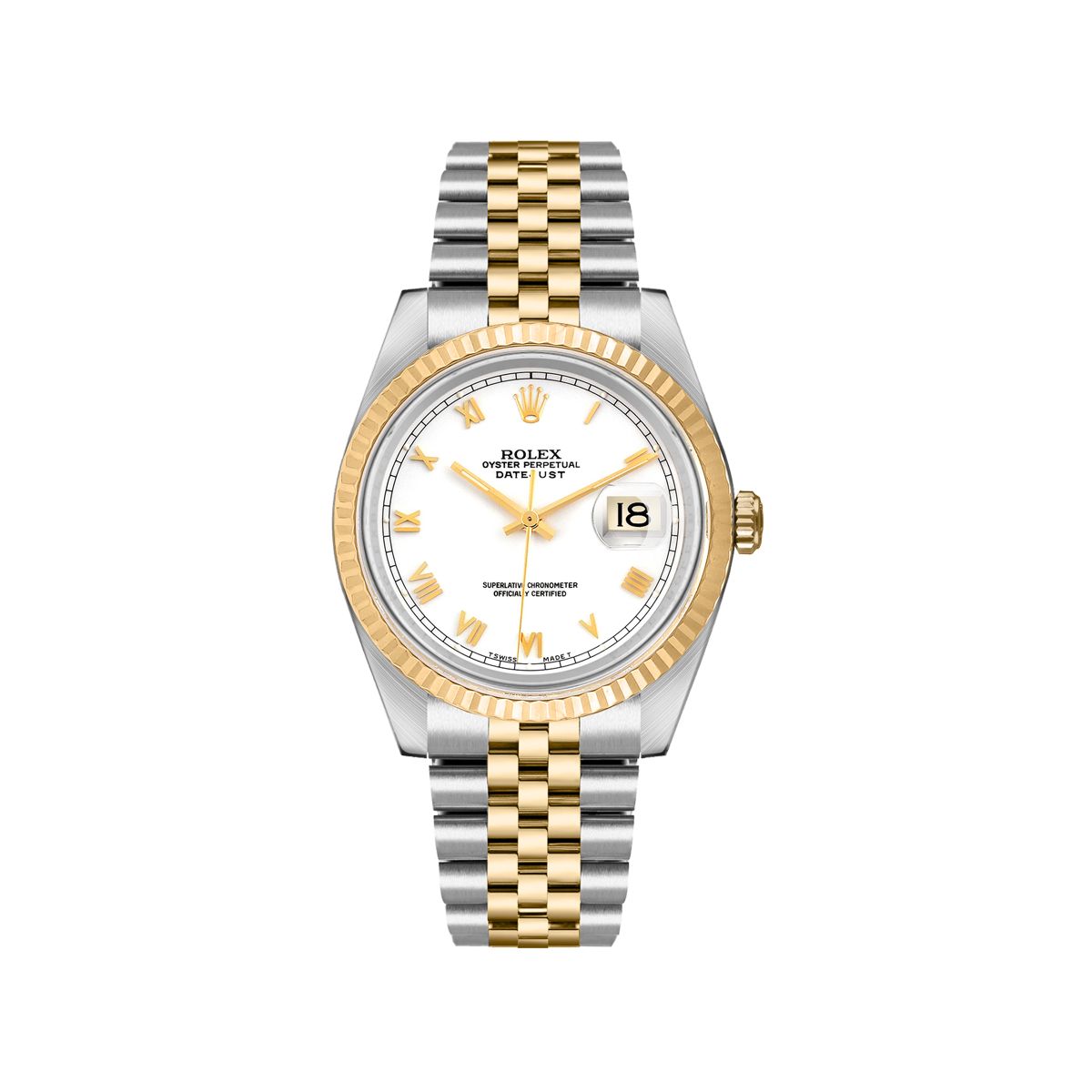 Rolex Datejust White Roman Dial on Jubilee Ref. 16233 1994