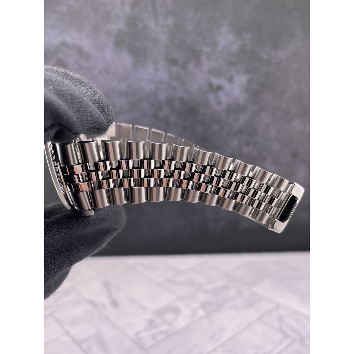 Rolex Datejust Silver Stick Dial on D Link Jubilee Ref. 1603 1979