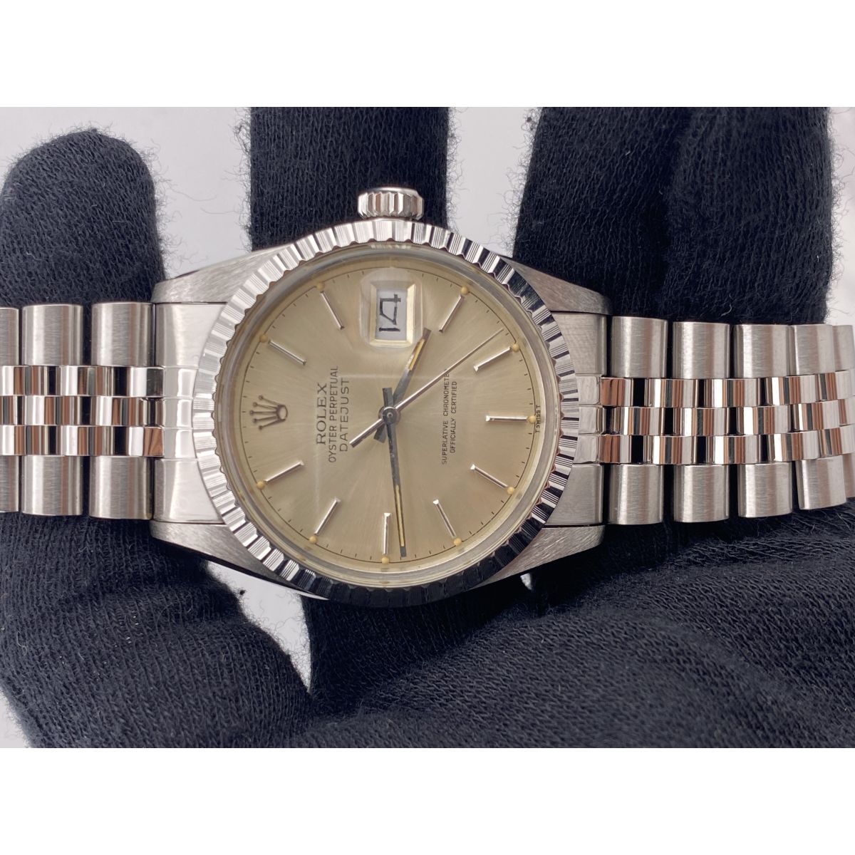 Rolex Datejust Silver Stick Dial on Jubilee Ref. 16030 1983