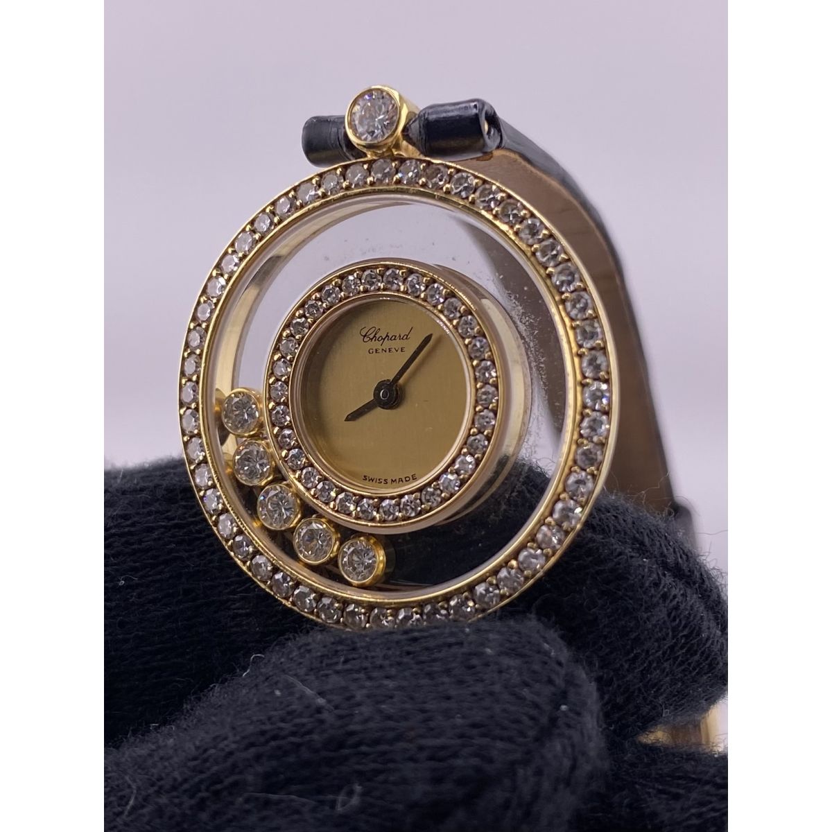 Chopard Happy Diamond Champagne Dial on Leather Ref. 20/3957