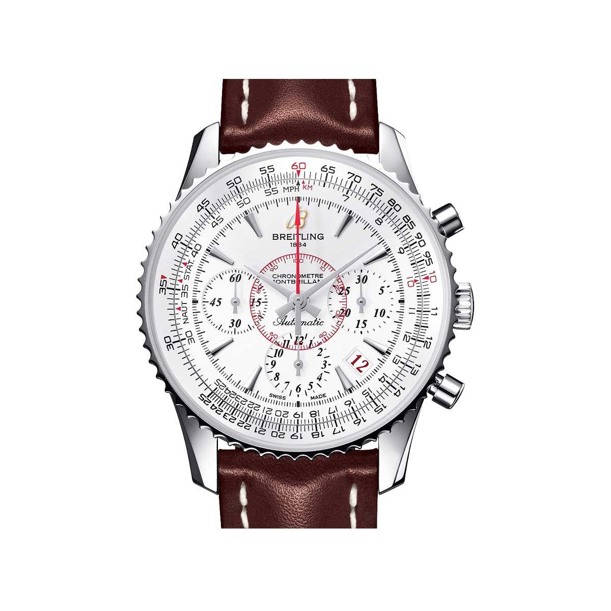 Breitling Montbrilliant Creme Dial on Leather Ref. AB0131 Papers 2012