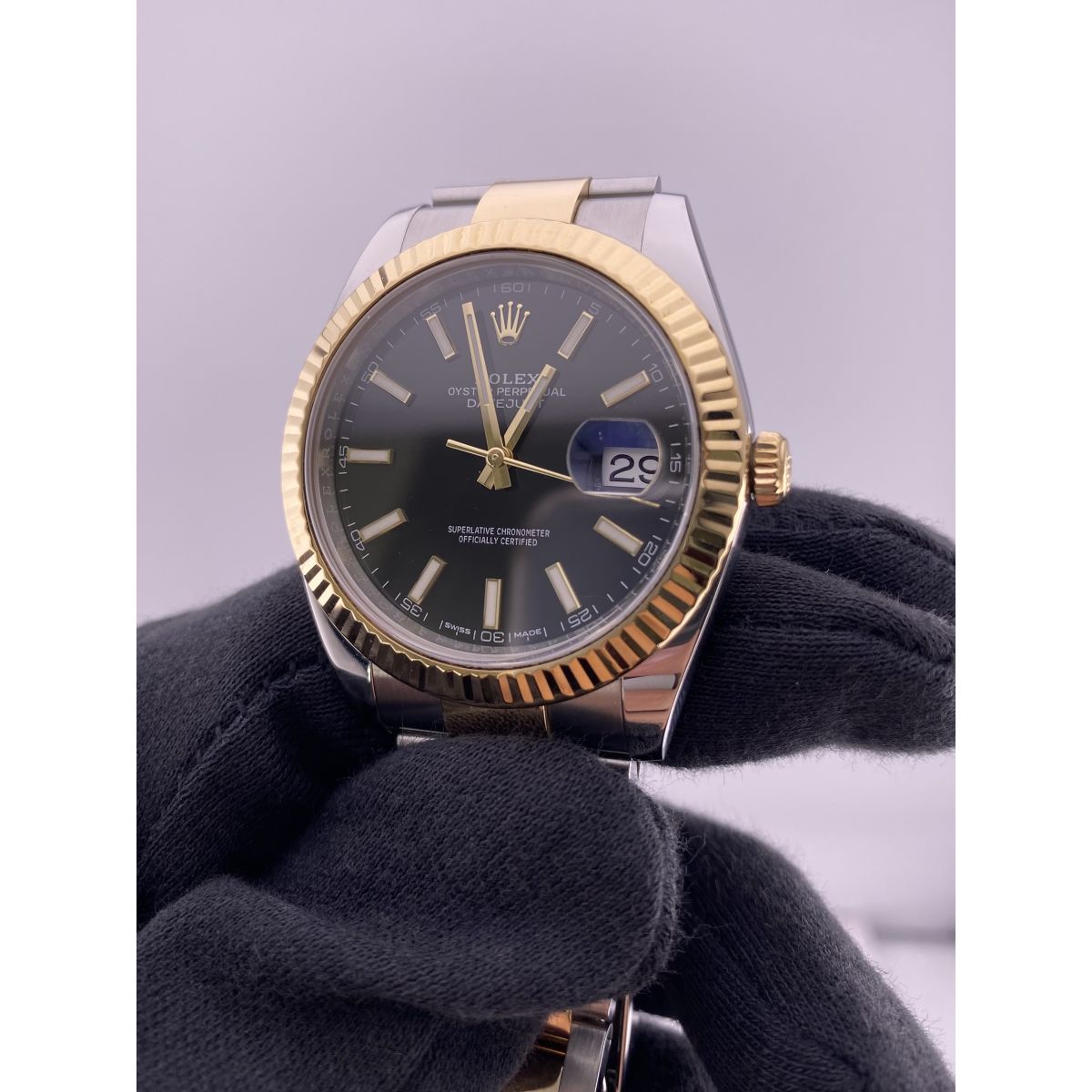Rolex Datejust 41 Black Index Dial on Oyster Ref. 126333 Card 2016