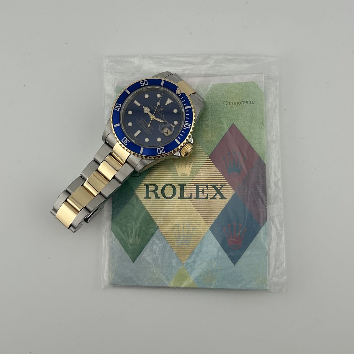 Rolex Submariner Blue Dial on Oyster Ref. 16613 Papers 2001