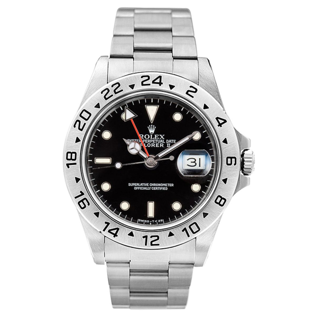 Rolex Explorer II Black Dial on Oyster Ref. 16570 Papers 1999