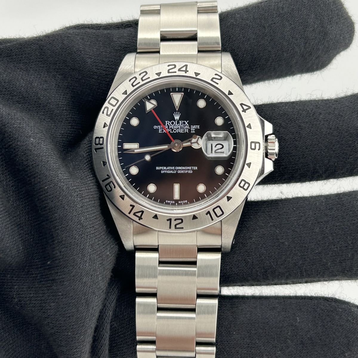 Rolex Explorer II Black Dial on Oyster Ref. 16570 Papers 1999