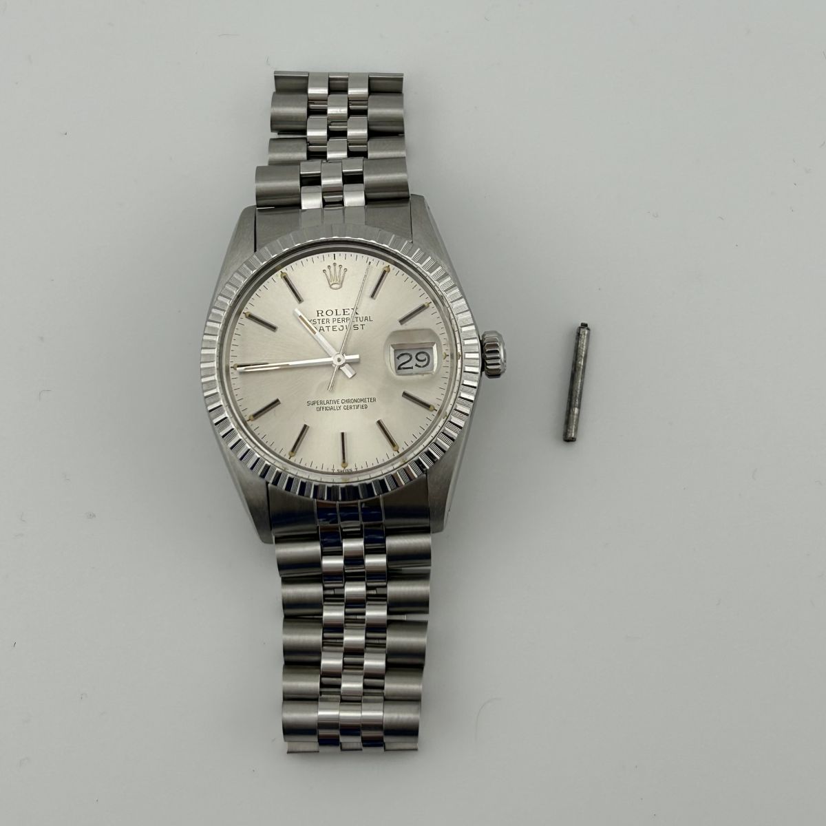 Rolex Datejust Silver Stick Dial on Jubilee Ref. 16030 1985