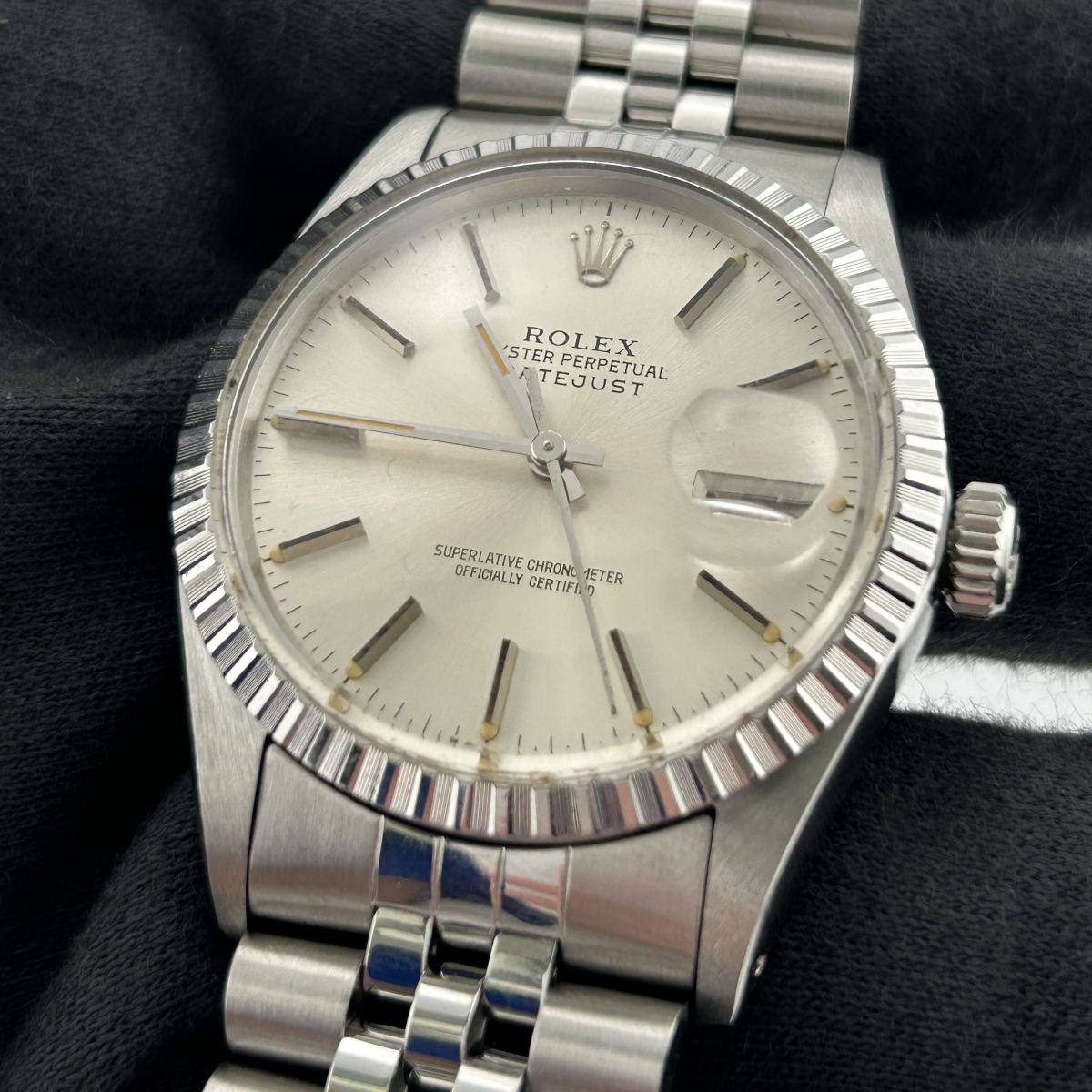 Rolex Datejust Silver Stick Dial on Jubilee Ref. 16030 1985