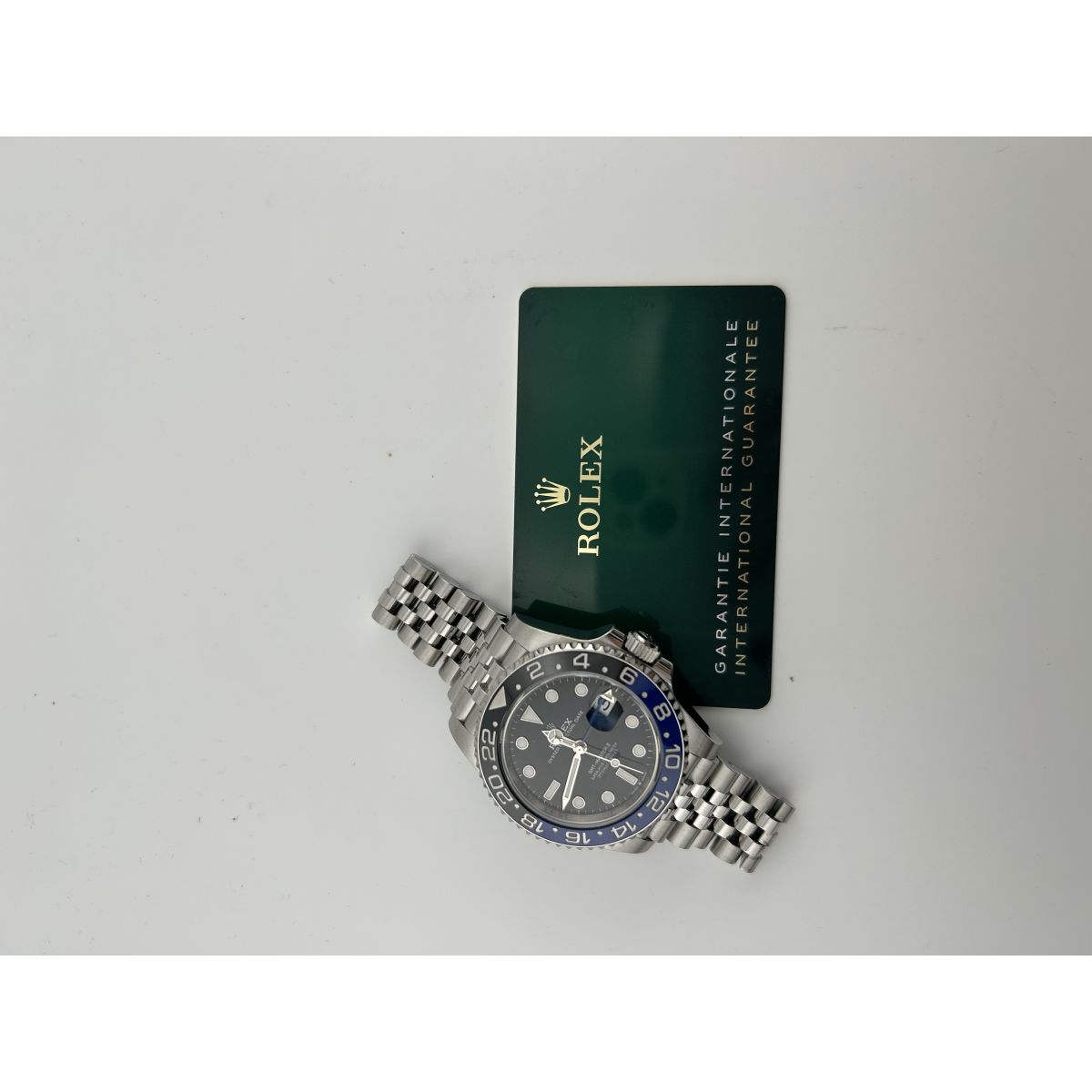 Rolex GMT-Master II Batgirl Black Dial on Jubilee Ref. 126710BLNR Card 2022