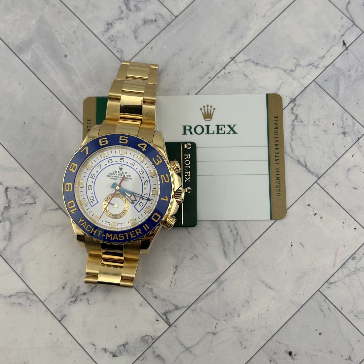 Rolex Yacht-Master II White Dial on Oyster Ref. 116688 Card 2015