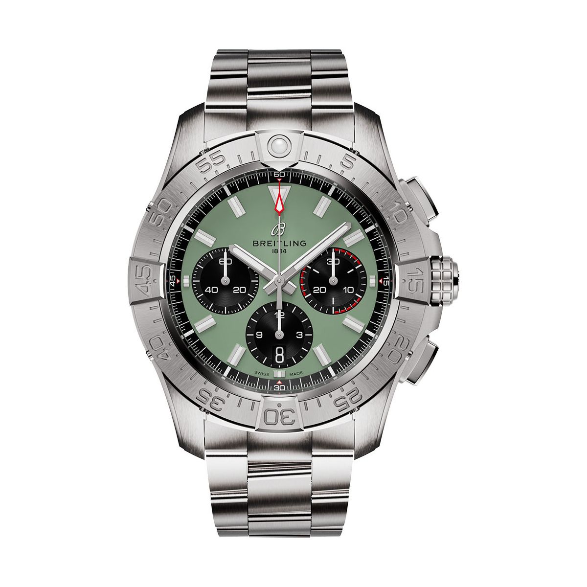 Breitling Avenger B01 Chronograph Green Dial on Bracelet Ref. AB0147101L1A1 Card 2026