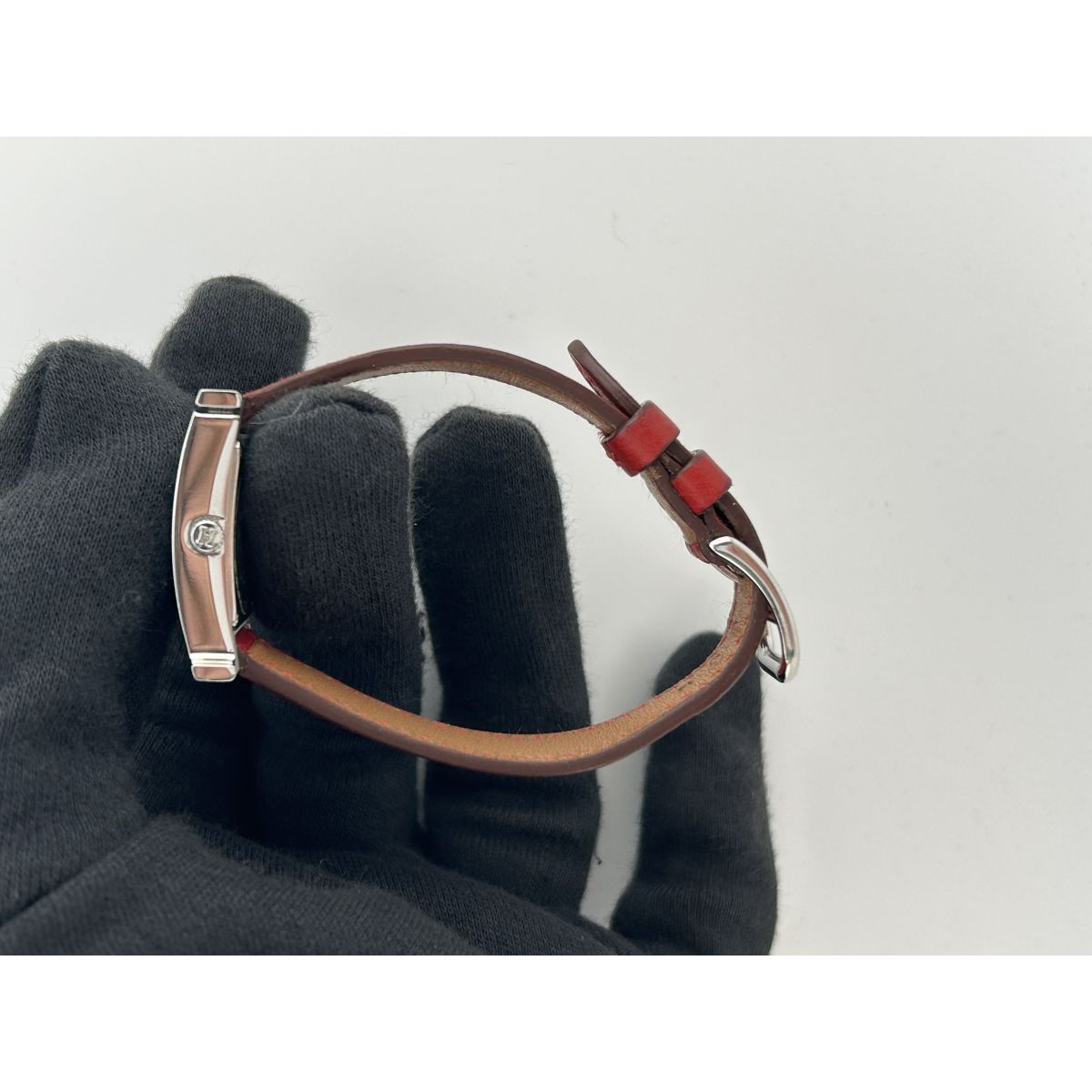 Hermes H Silver Arabic Dial on Leather Ref. HH1.201 Complete 2005
